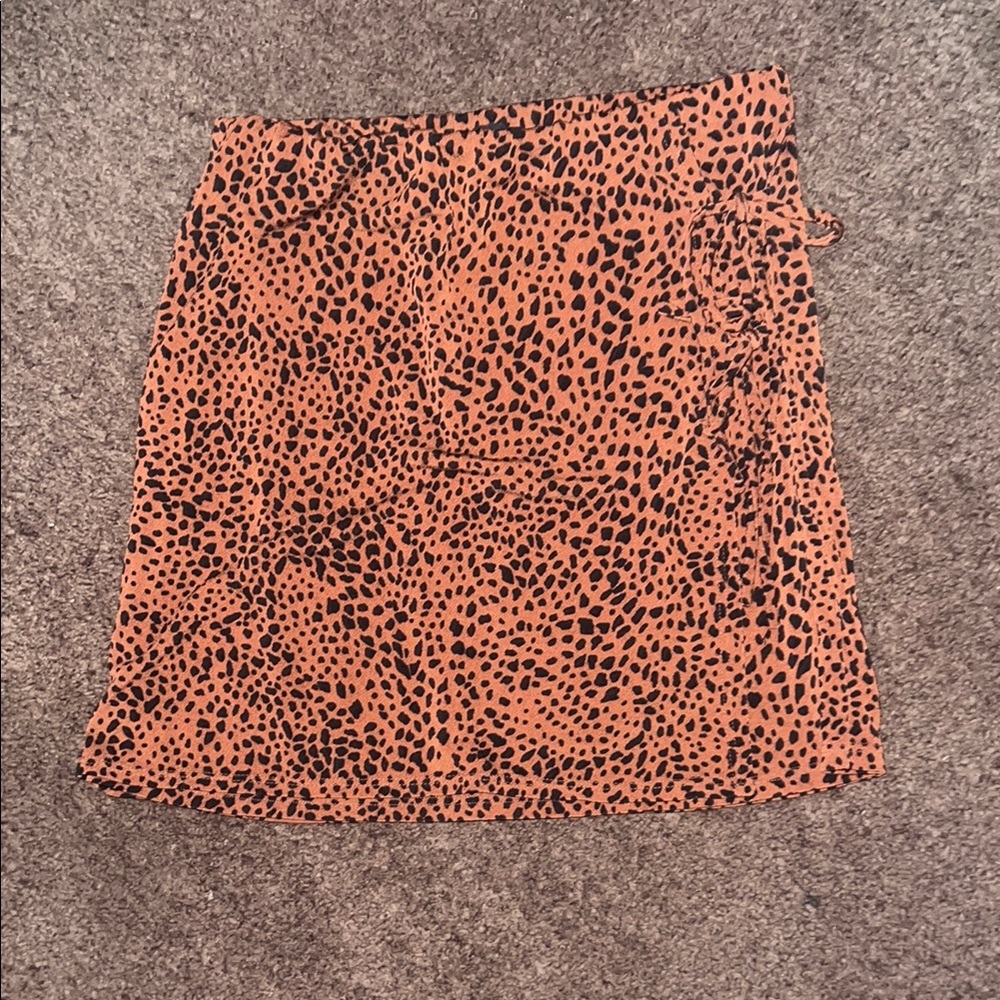 Windsor Brown and Black A-line Mini Skirt Casual